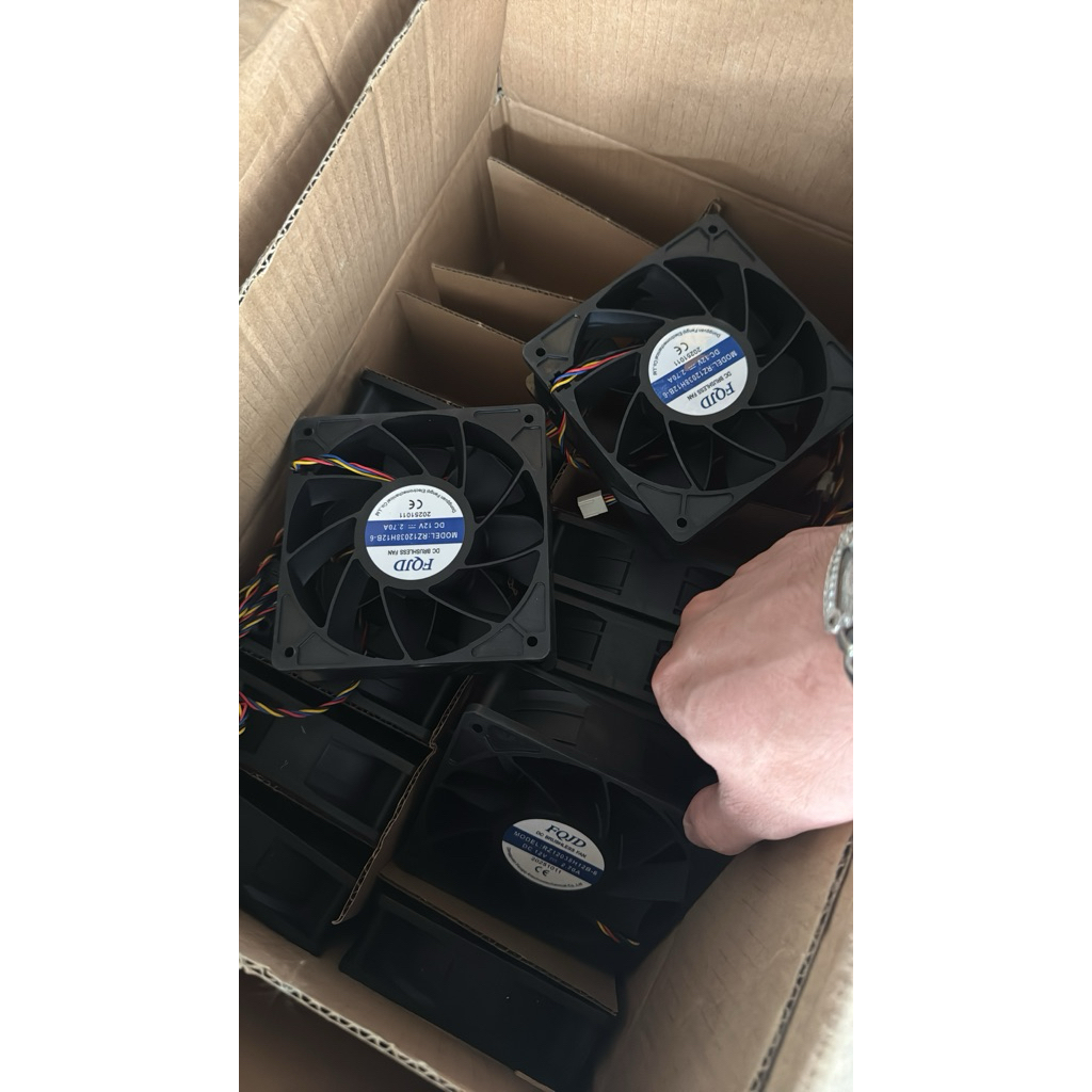 [พร้อมส่ง] โคตรแรง พัดลม FQJD Delta QFR1212GHE 6000 RPM FAN ASIC S9/L3 ...