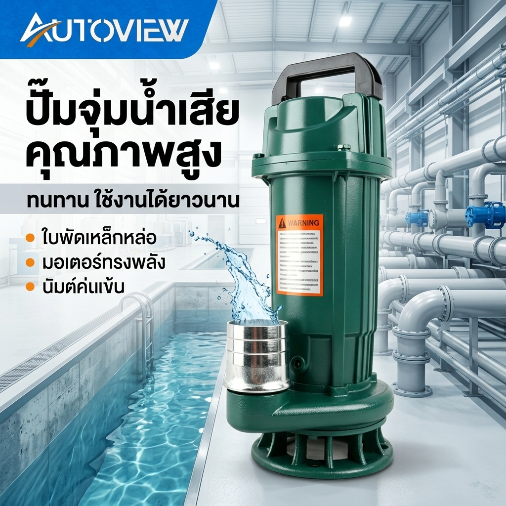 Autoview ปั๊มดูดโคลน ปั๊มน้ำจุ่ม 2 นิ้ว 1800W ไดโว่ดูดโคลน ปั๊มแช่ไฟฟ้า ...
