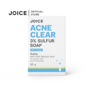 JOICE Acne Clear 3% Sulfur Soap 85g. สบู่ลดสิว สิวที่หลัง อก ก้น