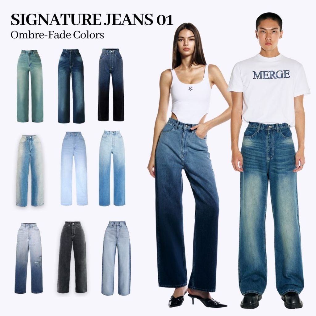 Merge Official - Signature Jeans 01 Ombre-Fade Colors (พร้อมส่ง ...