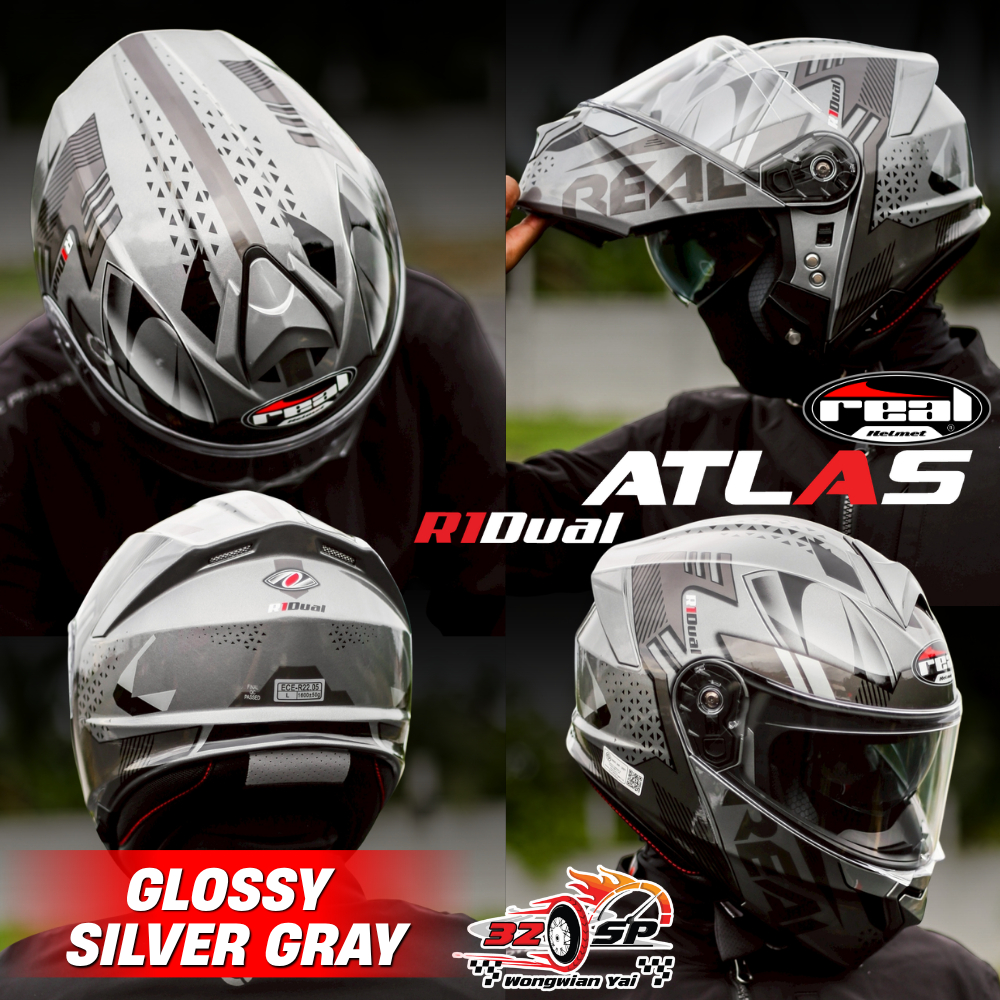 หมวกกันน็อคยกคาง Real รุ่น Atlas | R1 DUAL ของแท้!! 320SPวงเวียนใหญ่ ...