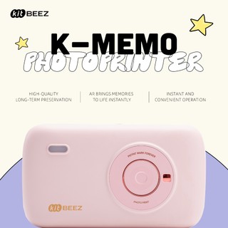 KiTBEEZ K-MEMO máy in ảnh 300 DPI, máy in di động DIY, có thể in ảnh, tích hợp bộ lọc dán, máy in ảnh Bluetooth AR