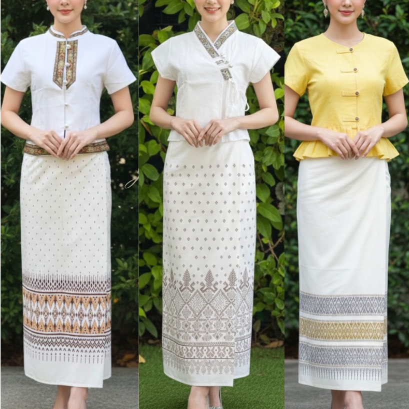 ชุดไทยประยุกต์ผ้าฝ้ายแท้ Juree หลายเซ็ท ราคาส่ง ส่งเร็ว ใส่สวยทุกงาน