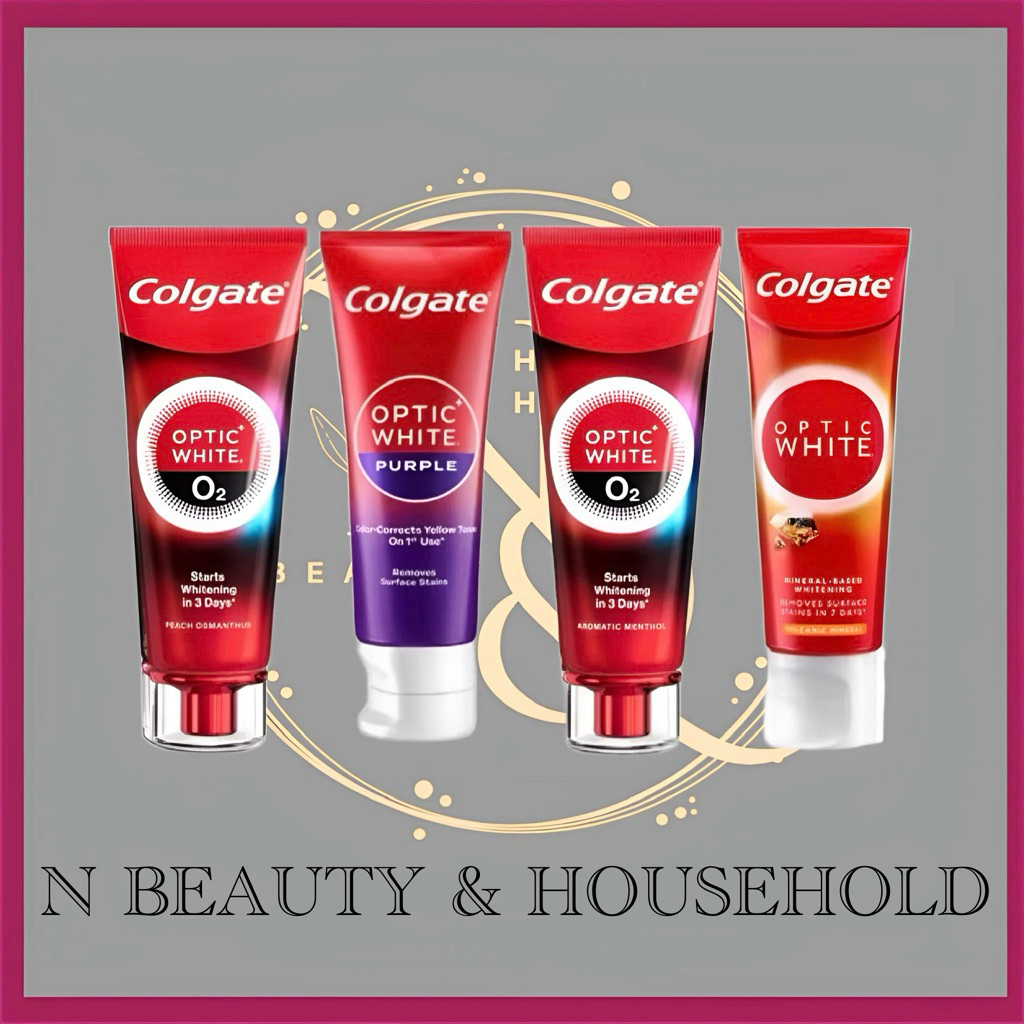 Colgate Optic White คอลเกต ยาสีฟัน อ๊อพติค ไวท์ เพอร์เพิล / ไวท์ โอทู อะโรมาติก เมนทอล โอทู 85 / 100 กรัม