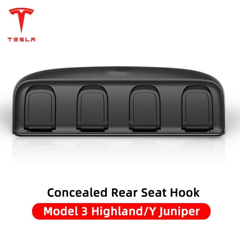 🚚ตะขอเบาะหลังซ่อนไว้ Tesla Model 3 Highland/New Y Juniper อุปกรณ์เสริมภายในรถ ใช้งานสะดวก