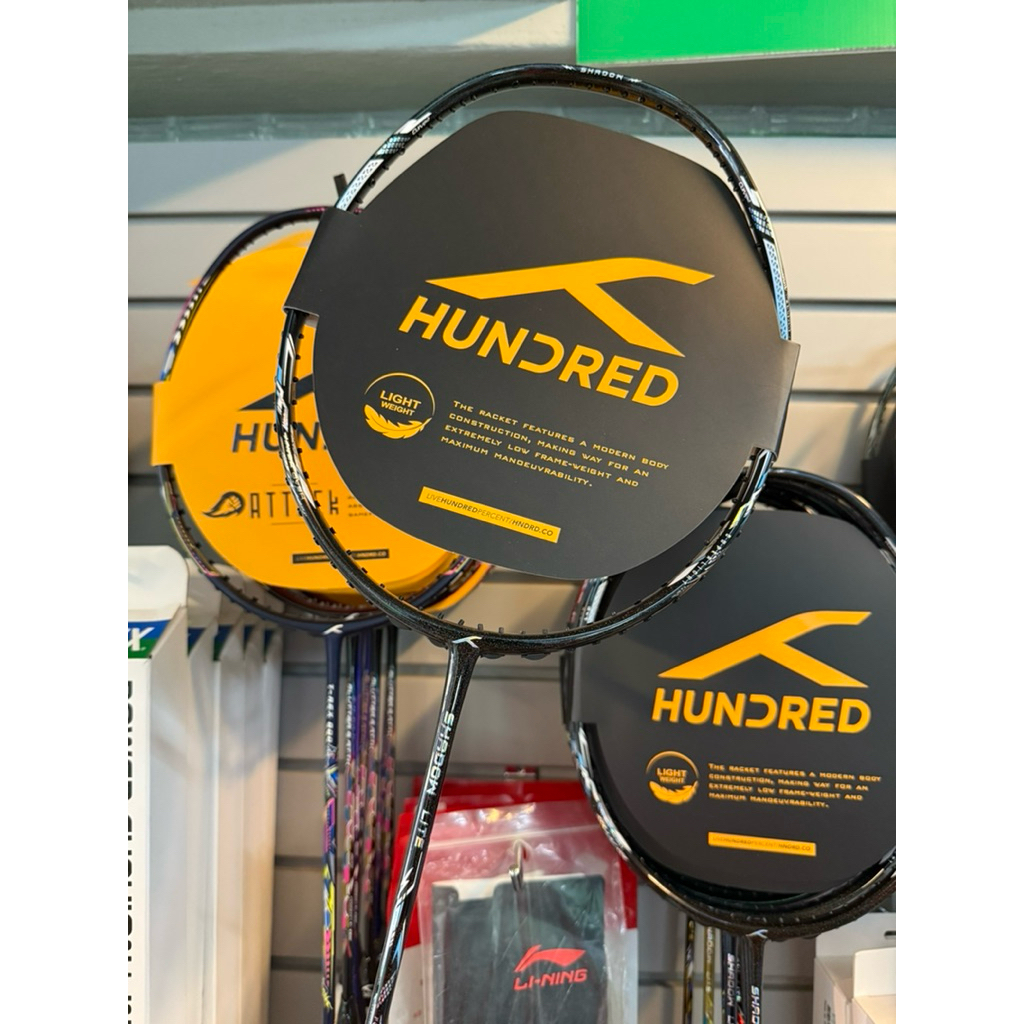 ไม้แบด Hundred รุ่น Shadow lite (ฟรีเอ็น กริป ซอง ประกัน) | Shopee Thailand