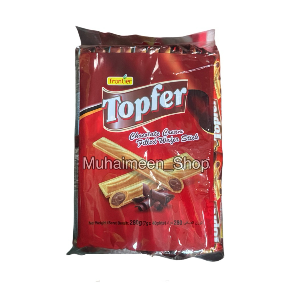 ขนมเวเฟอร์(Topfer)สอดไส้ช็อก 1 ห่อ มี 40 ซอง | Shopee Thailand
