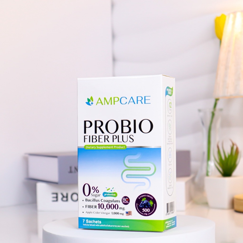 AmpCare - Probio Fiber plus อาหารเสริมไฟเบอร์ + โพรไบโอติก ลำไส้สมดุล 1 ...
