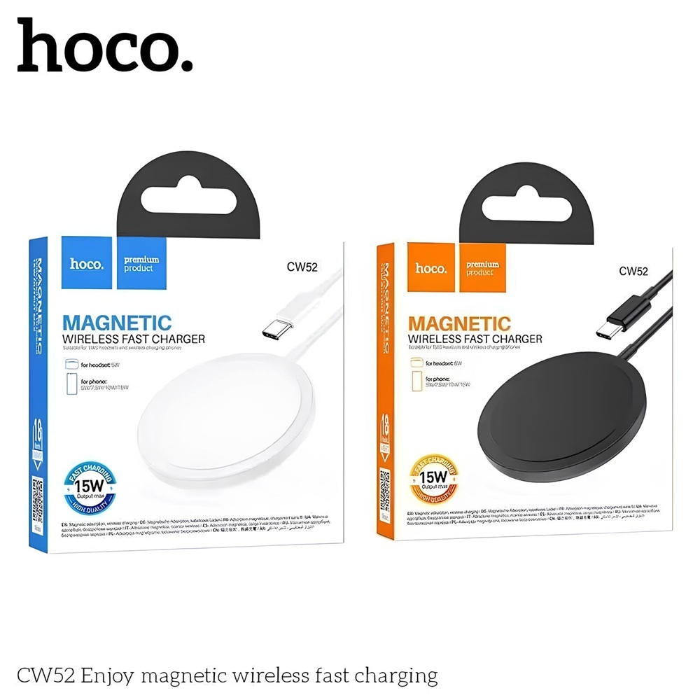 HOCO CW52 แท่นชาร์จไร้สาย ระบบแม่เหล็กQi จ่ายไฟ 15W สำหรับโทรศัพท์ ...