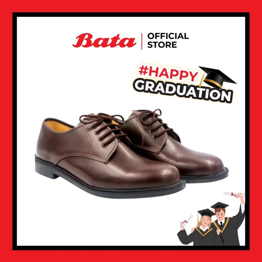*Best Seller* Bata MEN’S DRESS รองเท้าลำลอง นักศึกษาชาย CAMPUS แบบเชือก สีน้ำตาลเข้ม รหัส 8214780