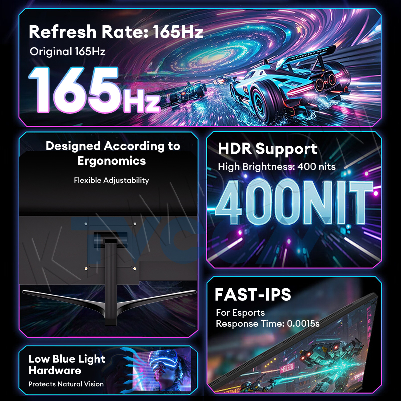 ใช้กับ Gaming Monitor for PC 4K 75HZ 24-inch Laptop Monitor 165Hz จอภาพ ...