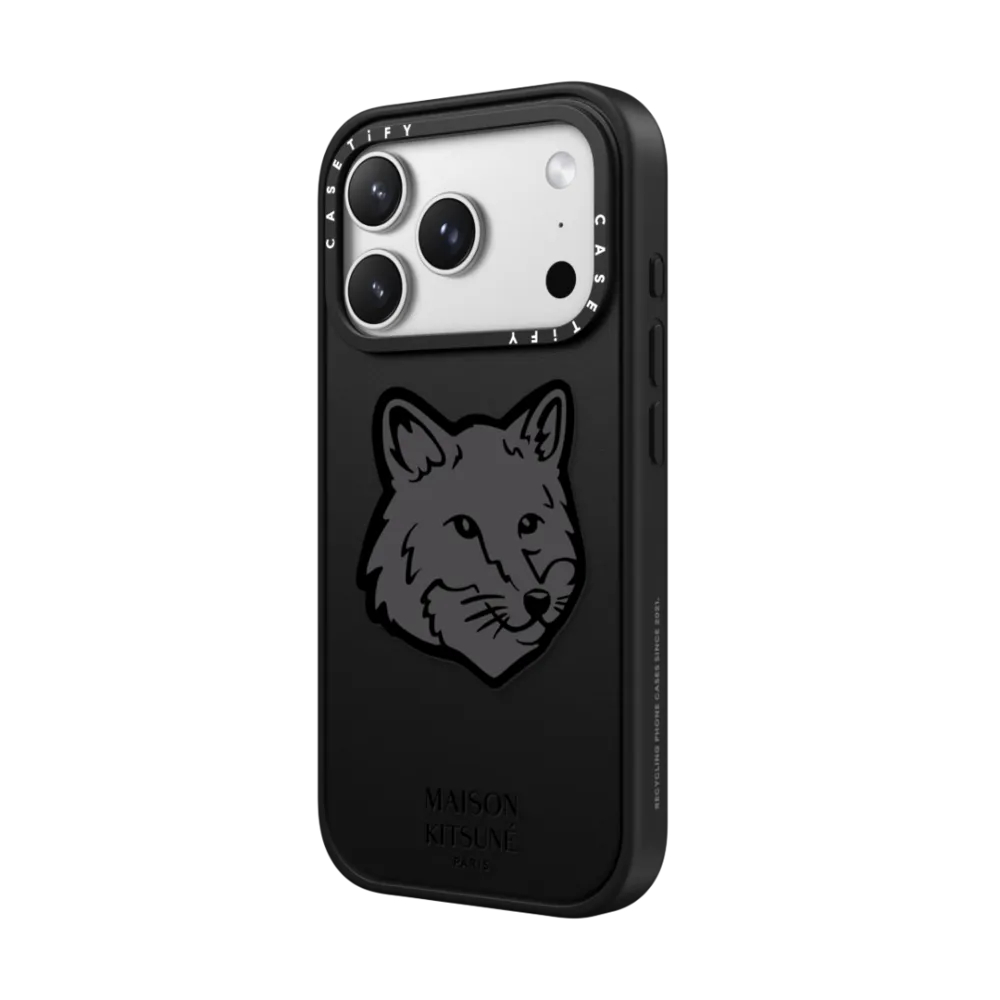 CASETiFY |Classic Fox Logo Case - Black [Maison Kitsune] #For