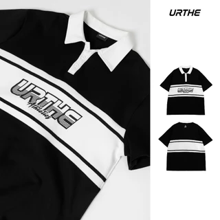 URTHE - เสื้อโปโล เเขนสั้น Oversize รุ่น COLLEGE POLO SHIRT