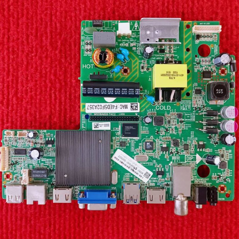 เมนบอร์ดทีวี PROVISION รุ่น LT-32U5 พาสบอร์ด MSD6A628-T4C2 อะไหล่แท้ของ ...