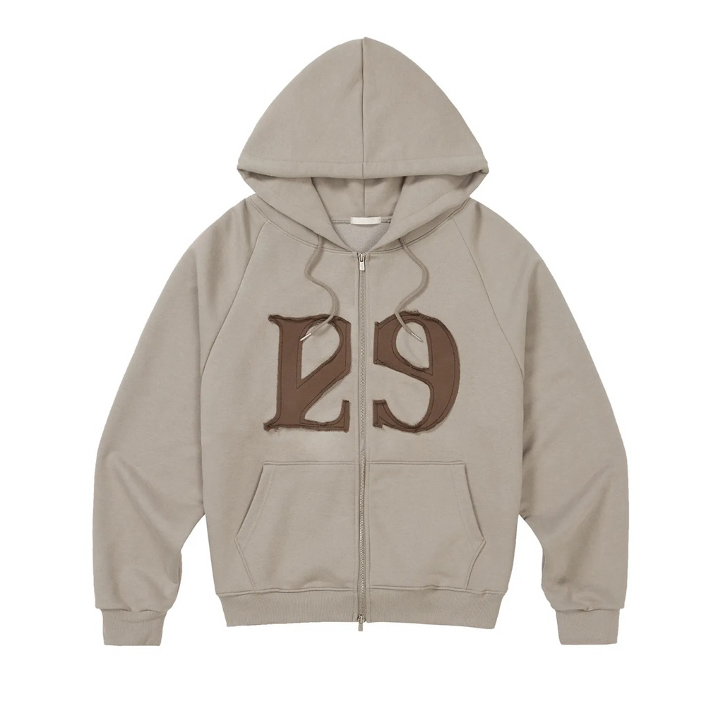 ILLIGO 129 Logo Patch Hoodie Zip Up 🎀🧸 | Shopee Thailand