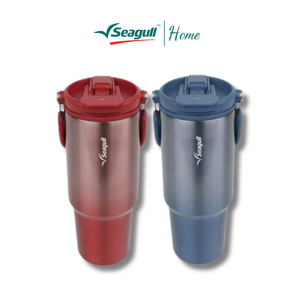 Seagull แก้วน้ำสุญญากาศ เรดดี้ ทูโก ขนาด 0.9 ลิตร เก็บความร้อน เก็บเย็นได้นาน มี 2 สี (สีน้ำเงิน / สีแดง)