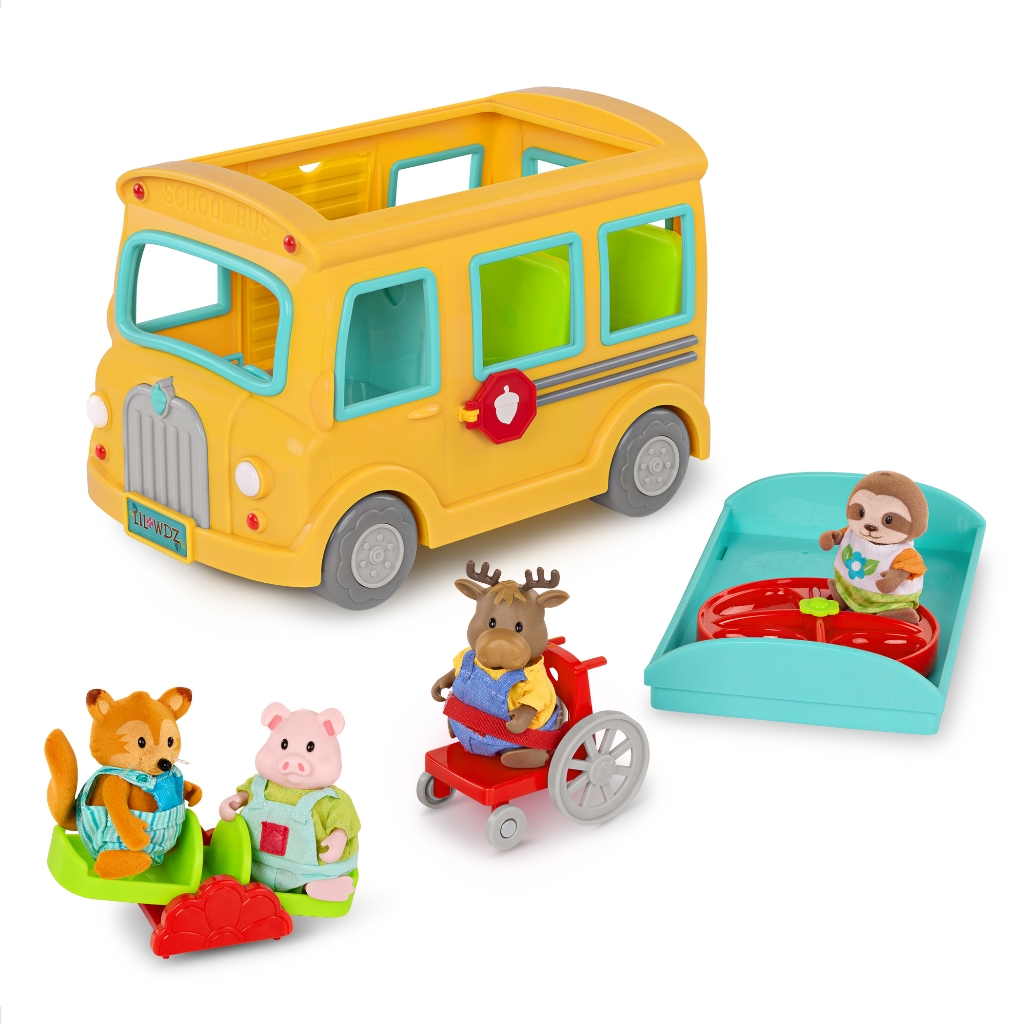 Li'l Woodzeez School Bus รถโรงเรียนสำหรับตุ๊กตา | Shopee Thailand