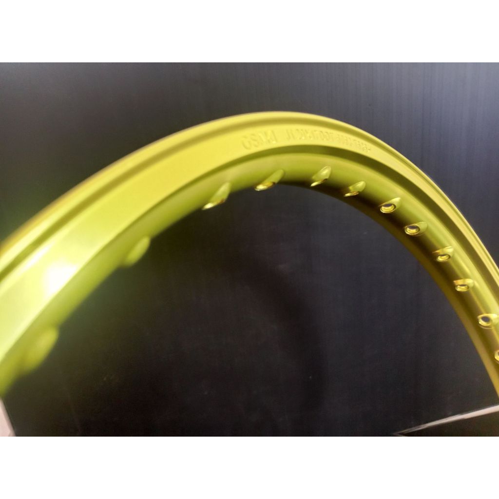 วงล้อมีเนียม OSAKI RACING (ยกขอบ) สีมะนาว 1.20-17 เกรด T6 แกร่่งทนทาน 1 ...