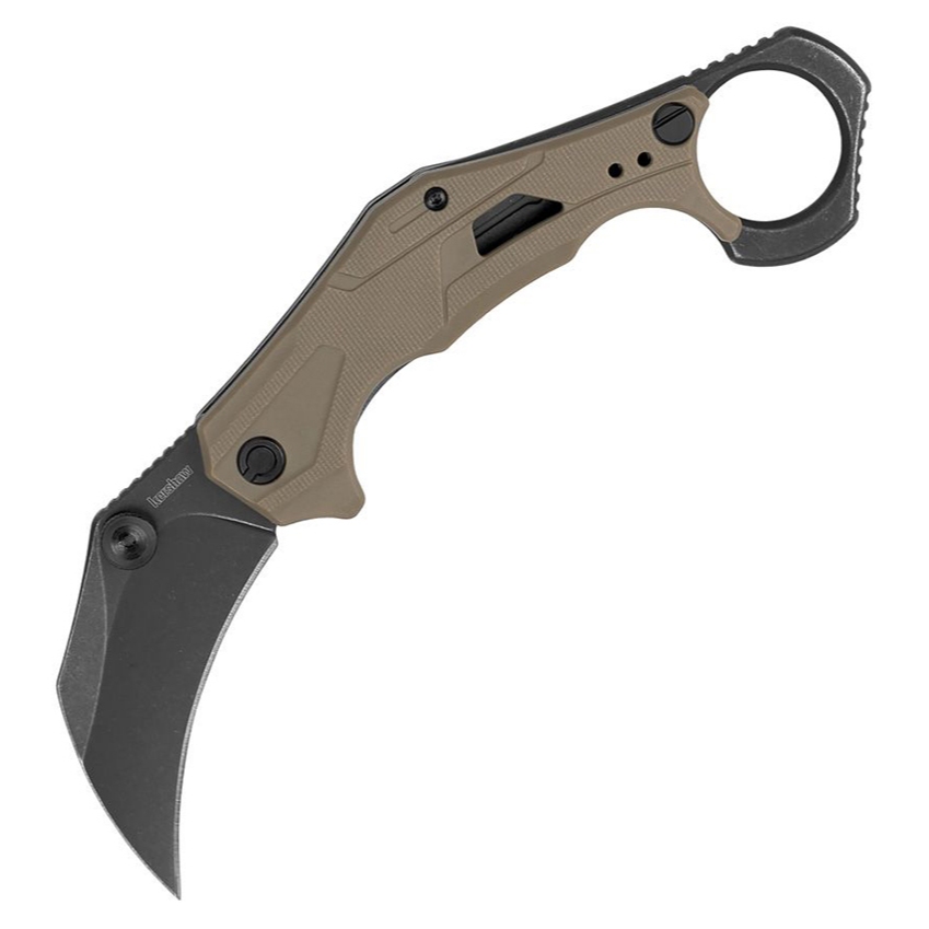 มีดคารัมบิท Kershaw Outlier Assisted BlackWashed Karambit Knife, Tan ...