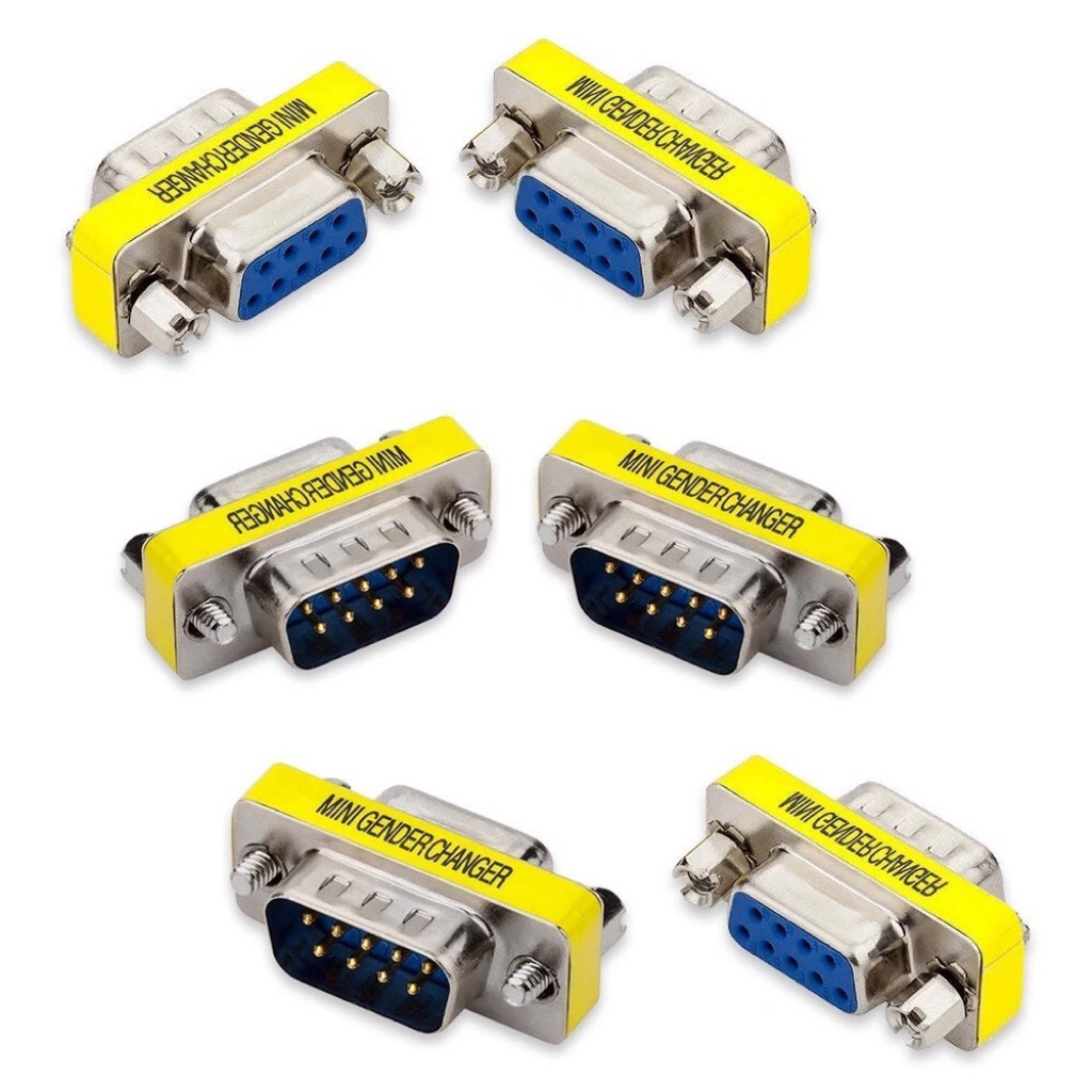 ตัวต่อ ตัวแปลง RS232 9 Pin Male/Female Adapter DB9 Extender M/F ผู้ ...