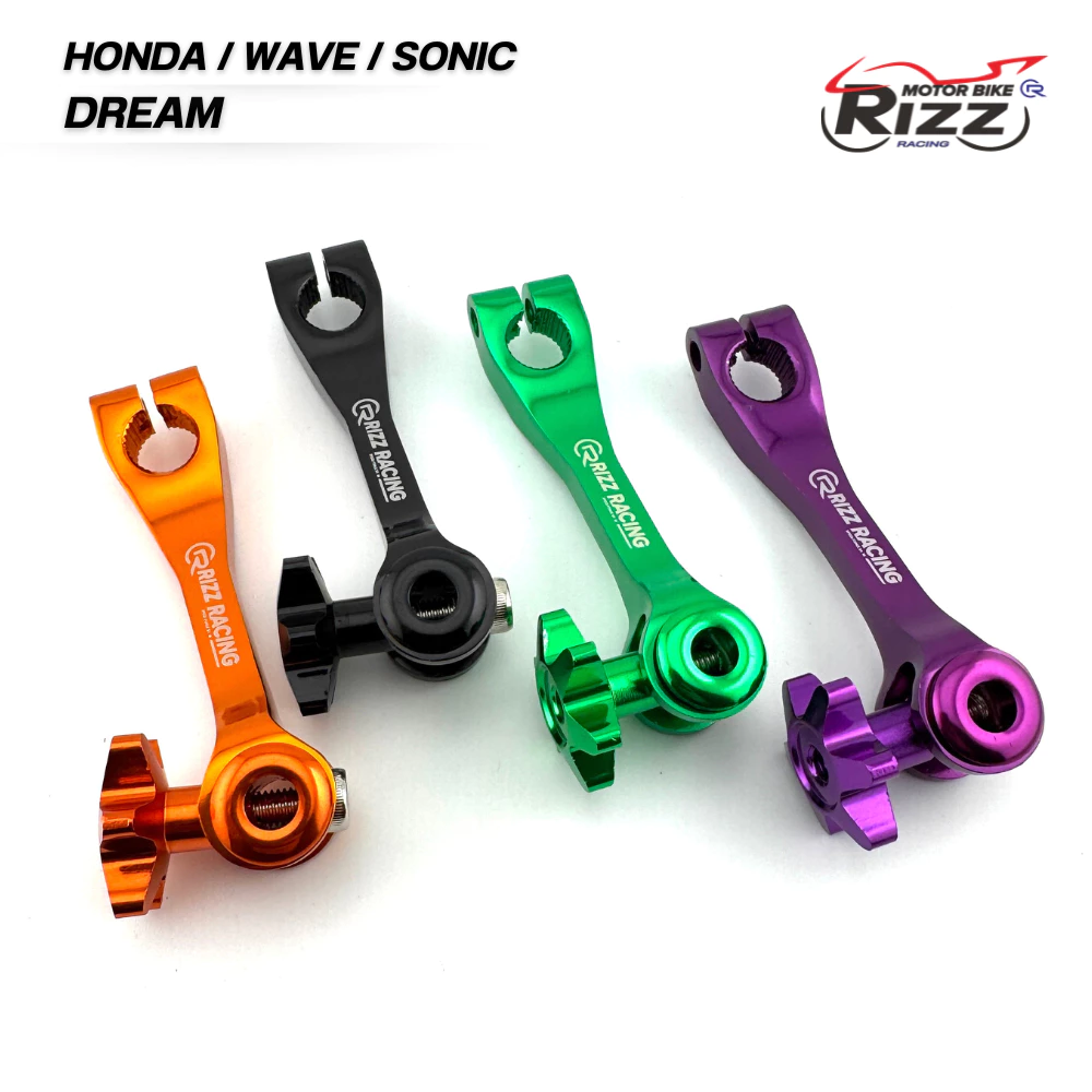 มือลิงเบรคหลัง HONDA WAVE/DREAM CNC อลูมิเนียมสีเดียว รูปที่ 2
