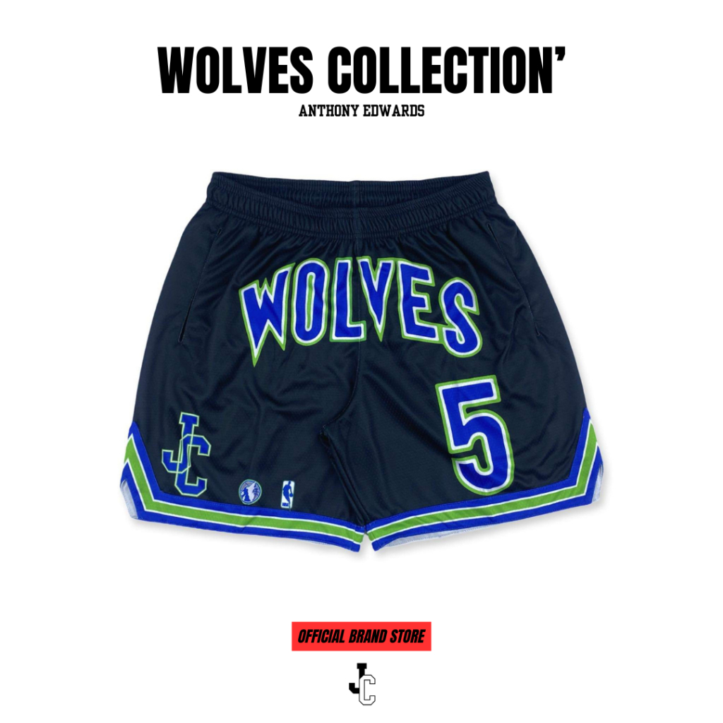JcooN Anthony Edwards Wolves Collection Basketball Shorts | Shopee Thailand