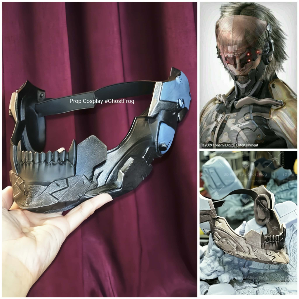⚡Prop Cosplay Raiden Metal Gear Mask พร็อพคอสเพลย์ หน้ากาก | Shopee ...