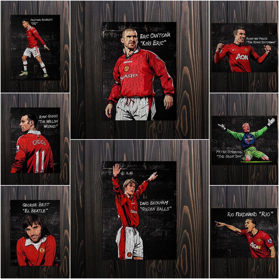 ตัวต่อ Jigsaw จิ๊กซอว์กระดาษลายนักเตะทึมแมนยู ManU แนว Street Art ...