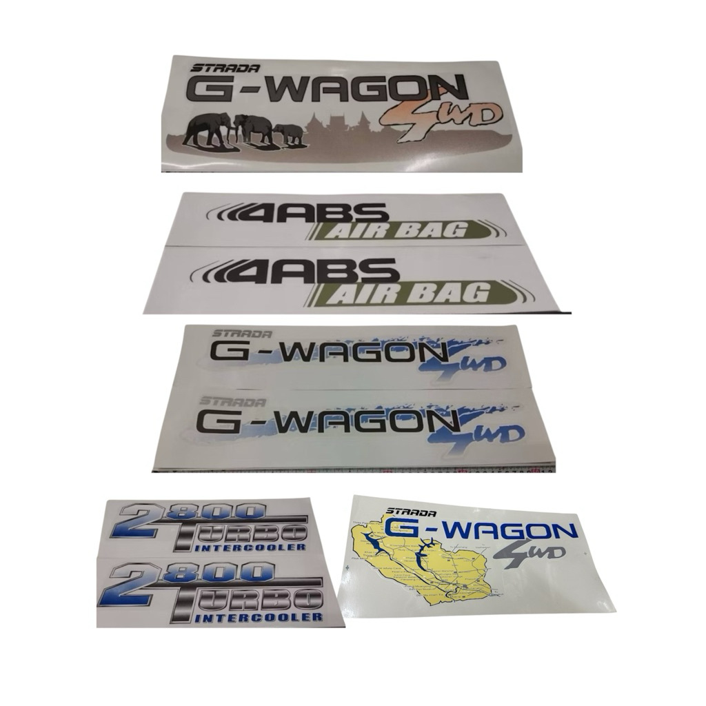 สติ๊กเกอร์ G-WAGON 4WD 2800 TURBO INTERCOOLER 4ABS AIR BAG งานสกรีน ...