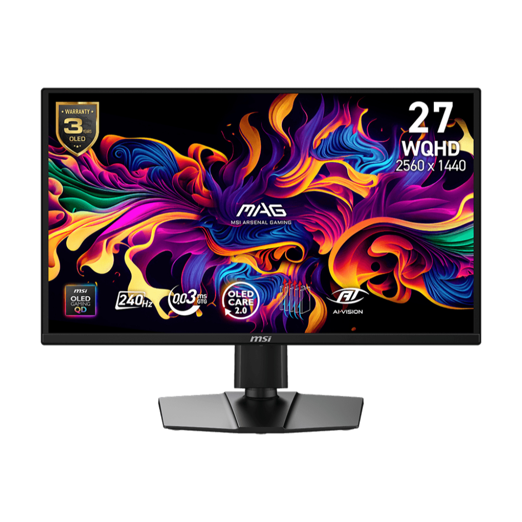 MSI Gaming Monitor MAG 272QP QD-OLED X24 - 26.5"/2K/QD-OLED/240Hz/0.03ms/USB Type C 15w/3Y*3 MNL-002451