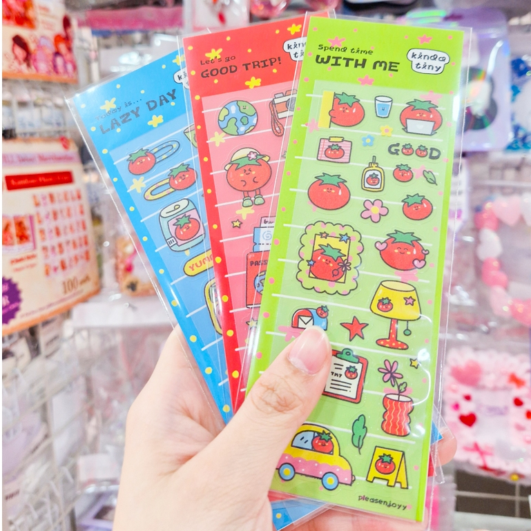 Kinda Tiny Sticker สติกเกอร์จิ๋วลายแก๊งน้องมะเขือเทศและผองเพื่อน ความ ...