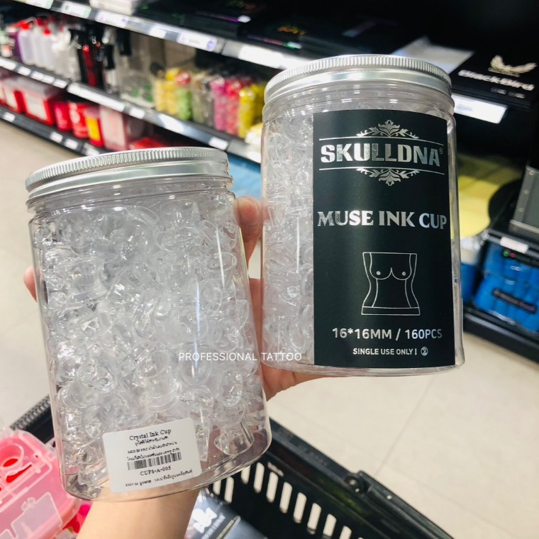 จุกใส่สี CRYATAL MUSK INK CUP จาก SKULLDNA ใน 1 กระปุก มี 160 ชิ้น ถ้วย ...
