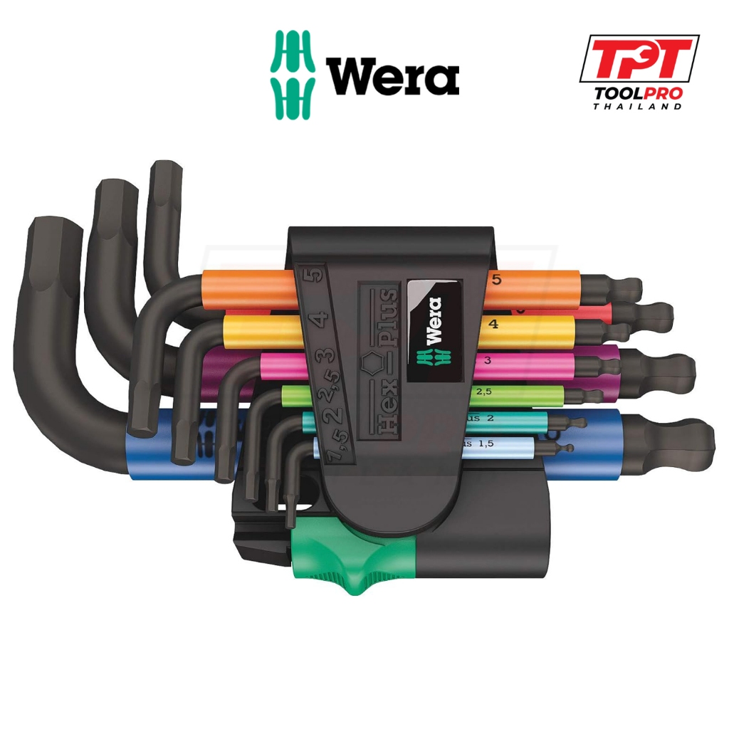 Set De Clés Hexagonales Wera 950/9 – Multicolore, Blacklaser, Métrique, étui De Rangement