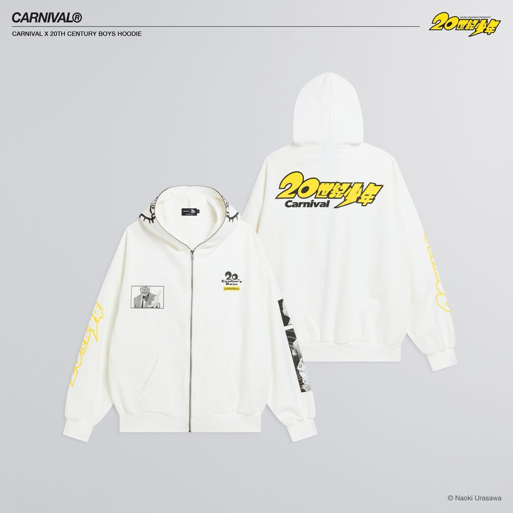 Carnival × 20世紀少年 HOODIE WHITE พร้อมส่ง) ของแท้ 100% CARNIVAL® x 20th Century Boys Collection