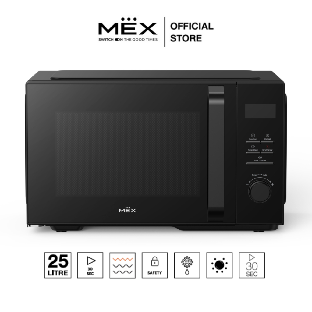 MEX เตาอบไมโครเวฟ พร้อมระบบย่าง รุ่น PMG225TP ความจุ 25 ลิตร (ชนิดตั้ง ...
