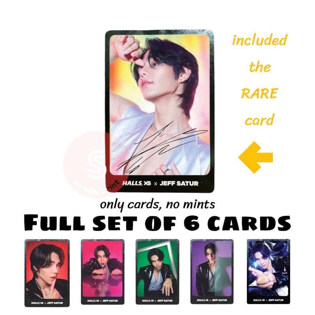 ครบ6ใบ] แบบครบทุกลาย Jeff Satur Halls XS x เจฟซาเตอร์ 罗杰夫 ❌no