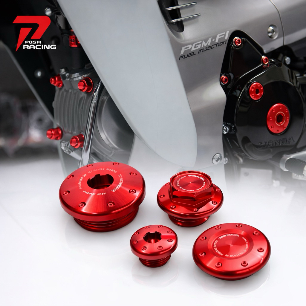 อุดจานไฟ + อุดน้ำมันเครื่อง + อุดบังโซ่  ลาย TAKEGAWA สำหรับ w125s w125r w125บังลม msx มั้งกี้