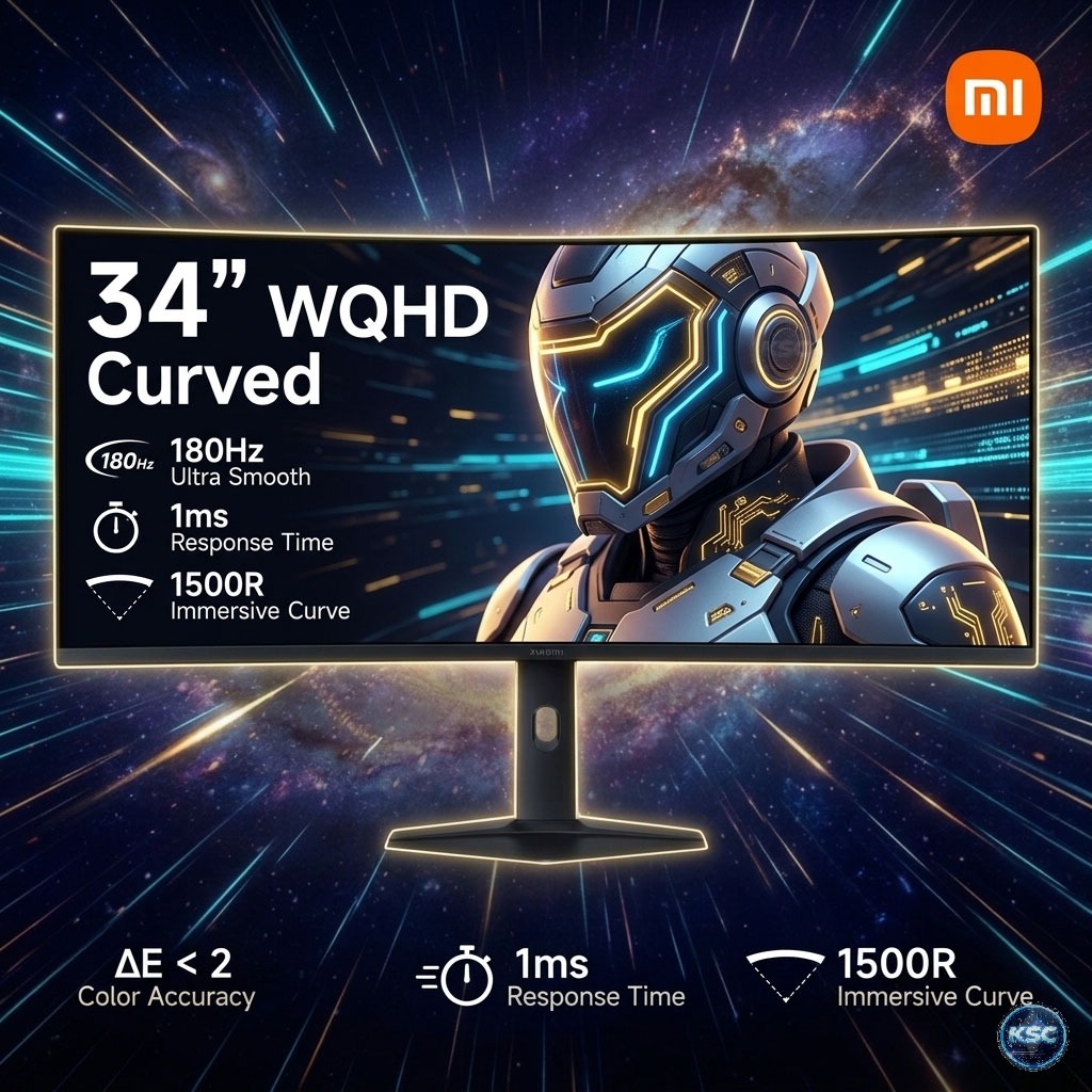 Xiaomi Curved Gaming Monitor G34WQi 2026 AMD FreeSync Premium Th 11134207 81zti