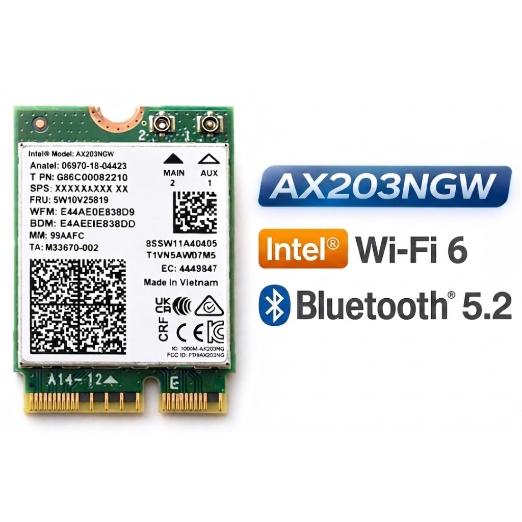 การ์ด WiFi 6 Intel AX203NGW บลูทูธ 5.2 CNVio2 | Shopee Thailand
