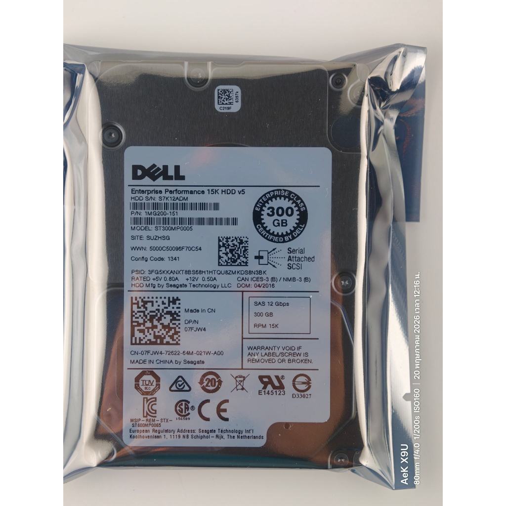 DELL HDD 7FJW4 Server SAS Dell ST300MP0005 300GB SAS 2.5 15K