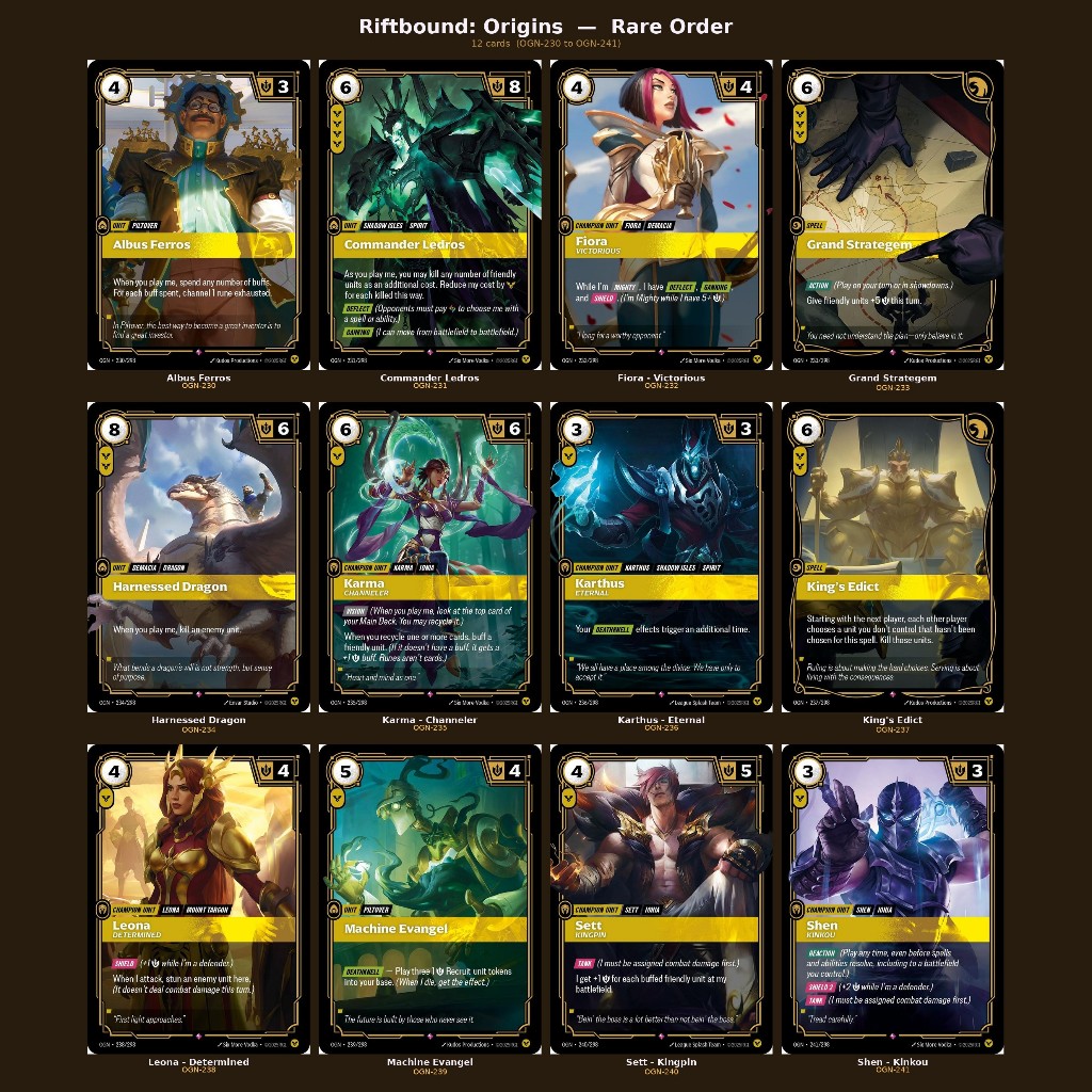 Riftbound : Origins Rare single card (Order) | Shopee Thailand