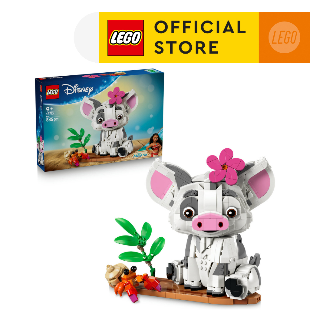 LEGO Disney Princess 43292 Pua (885 Pieces), Building Blocks, Kids Toy ...