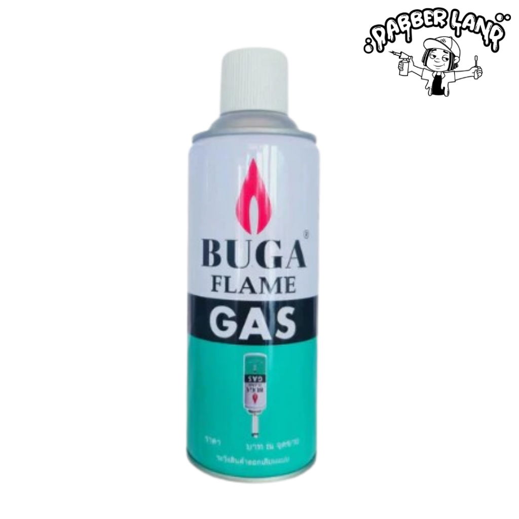 แก๊สเติมไฟแช็คกระป๋องใหญ่ 50 ml. / 375 ml. BUGA FLAME GAS REFILL ...