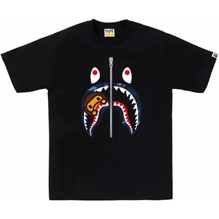 BAPE COLOR CAMO MILO SHARK TEE LOGO BLUE