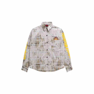 Chiquitita Overdyed Plaid Longsleeve Botton Shirt Brown / เสื้อเชิ้ตตัวละครชิกิต้า
