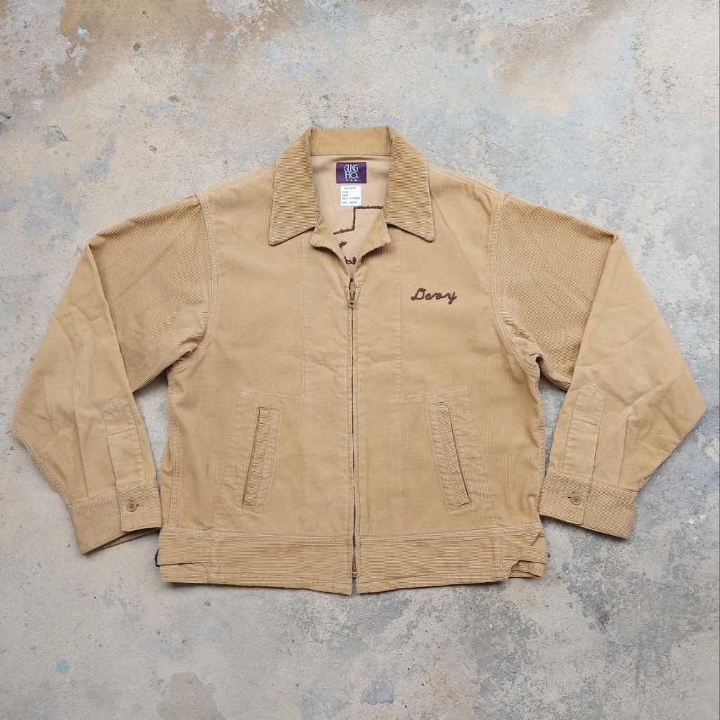 GUNG HO U.S.A. วินเทจแจ็คเก็ต ลายปักลูกโซ่ ทรงเดียวกับ FFA Jacket ...