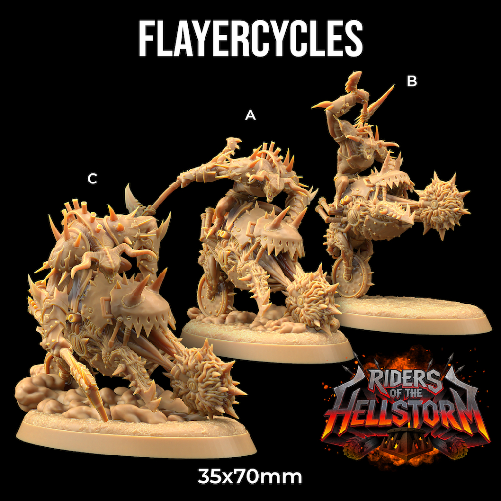 DnD Miniature I Riders of The Hellstorm Iโมเดลบอร์ดเกม (งานเรซิ่นยังไม่ ...