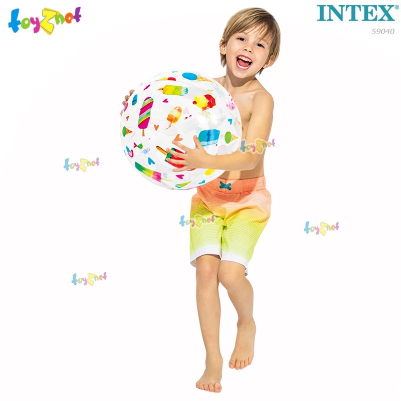 Intex บอลชายหาดลายสดใส 20 นิ้ว (51 ม.) ไอศกรีม รุ่น 59040 | Shopee Thailand