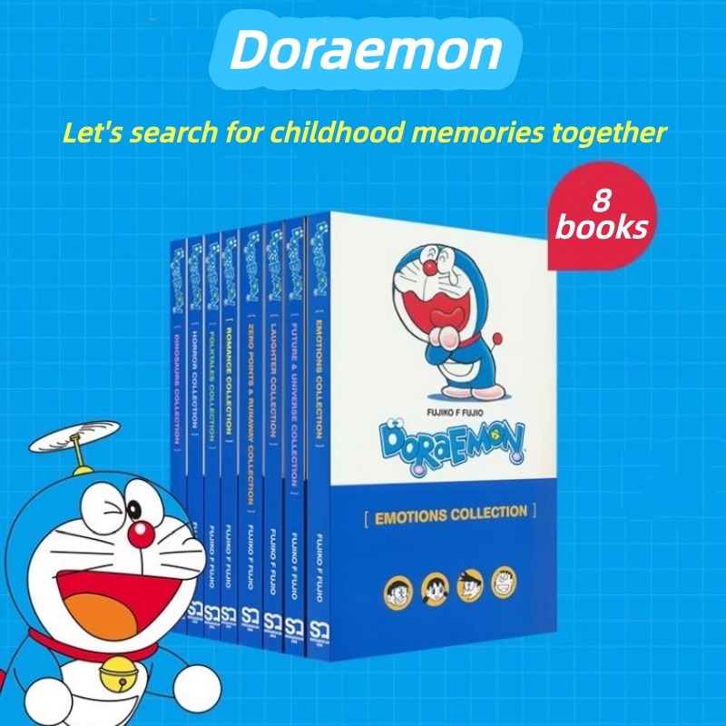 Doraemon Children's Classic English Comic Book Set of 8 Books | Shopee ...