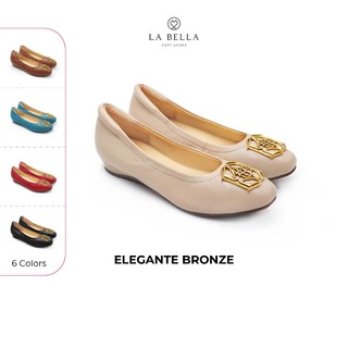 LA BELLA  รองเท้าคัชชูหนังแกะ รุ่น ELEGANTE BRONZE 6 สี